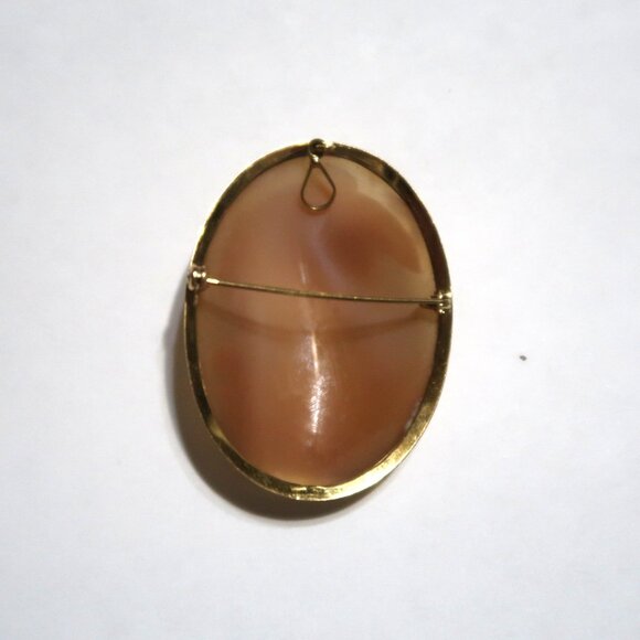 22K Yellow Gold Cameo Brooch - Picture 3 of 5